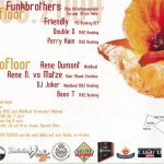 Flyer zur Party Open Air Grossheringen 2004, Funkbrothers, Friendly, Double U, Perry Kain, Rene Dumont, Rene N., Matze, DJ Joker, Bass T