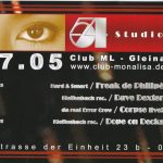 Flyer zur Party Mona Lisa Gleina 2005