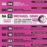 Flyer zur Party OGS-Club Jena 2005, Jaleel, Psychos, Black Happy Boys, Rocking B., Stars for Soul, Kane Kassel, Smokin’ Joe, Michael…