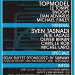 Flyer zur Party Point Zero Delitzsch 2007, Norris Terrify, Siebenschlaefer, Agent Baker, Scott Vilbert, Tobias Rox, Topmodel, Le Tompe…