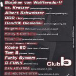 Flyer zur Party Zehnvierzig at Plan B Weißenfels 2008, Stephan von Wolffersdorff, Kratzer, Albert Schweitzer, RDR, Hendrik Ciesielski…