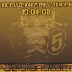 Flyer zur Party Präzionswerk Espenhain 2008, Tom B.