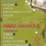 Flyer zur Party Plan B Weißenfels 2008, Tok Tok, Villasounds, Rittgarn, Marc.es, Dan Advards vs. D-Funk, Matzor, Mark Hawkins, Chris…