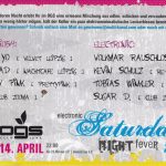 Flyer zur Party OGS-Club Jena, Unbekannt, The Mighty Yo, Sosua & Mad, Miss Pretty Pink, Jay Pe, Volkmar Rauschlos, Kevin Schulz…