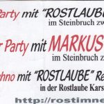 Flyer zur Party Steinbruch Nebra 2000, Markus Welby