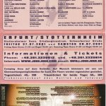 Flyer zur Party Stotternheimer See Erfurt 2001, The Discoboys, Patrick Lindsey, The Tune Brothers, Lima, Melih Ask, Rec de Weirl, Miss…