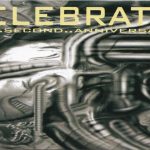 Flyer zur Party Celebrate The Second Anniversary Sandsteinhoehlen Halberstadt 2003, Lars Christian Mueller, Sillycon, Green, IDOG…