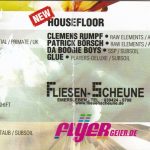Flyer zur Party Subsoil, Sandsteinhoehlen Halberstadt 2004, Pounding Grooves, Ben Long, Hardcell, Holgi Star, IDOG, Crypton, Robert…
