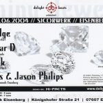 Flyer zur Party Sicorwerk Eisenberg 2004, Sledge, Sugar D, Hank, Nuts, Jason Philips