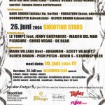 Flyer zur Party Shoot Club Delitzsch 2004, Abdamon, Chris Vegas, Dave Shokh, De Bear, Doorkeeper, Funk 4 Joy, Hot Bananas, Jenny…