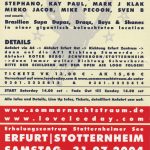 Flyer zur Party Stotternheimer See Erfurt 2004, The Boogie Pimps & Band, The mighty Yo, Gunjah, Rec de Weirl, Mixmaster Andrew…