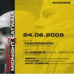 Flyer zur Party Sicorwerk Eisenberg 2005, D.Hoerste a.k.a. White Horse, Sierra, Dynamin