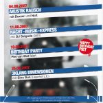 Flyer zur Party Tiefenrausch / Sax Doelzig 2007, Dexxer, Nox, DJ Salgada, Piet van Vliet, Sino Sun