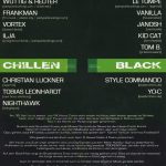 Flyer zur Party Schloß Püchau 2008, Luna City Express, Wuttig & Reuter, Frankman, Vortex, Ilja, Golden Toys, Le Tompe, Vanilla…