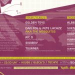 Flyer zur Party Rohtabak Doebeln 2008, Golden Toys, Dan Fog & Pete Lacazz aka The Mosquitos, Ric D, Siggboy, Tourner, Albert…