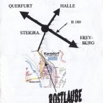 Flyer zur Party Rostlaube Karsdorf, Unbekannt, Der Kantor, Andy Pley, Bay 6, Two Face, Marco Menkuso, Anthony Keck, Mario Kleen, Tino…