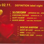 Flyer zur Party Shoot Club Delitzsch, Unbekannt, Abdamon, Christian Fischer, Disco Dice, ELEKTROBERTO, Hank, Ironbase, Kathy de Luxe…