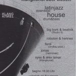 Flyer zur Party Theaterfloß Halle 2000