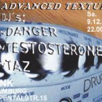 Flyer zur Party Advanced Textures im TANK Naumburg am 9. Dezember 2000