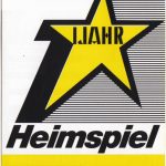 Flyer zur Party 1 Jahr Heimspiel im Club Wasserturm Eisenberg am 10. Juni 2005