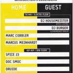 Flyer zur Party 1 Jahr Heimspiel im Club Wasserturm Eisenberg am 10. Juni 2005